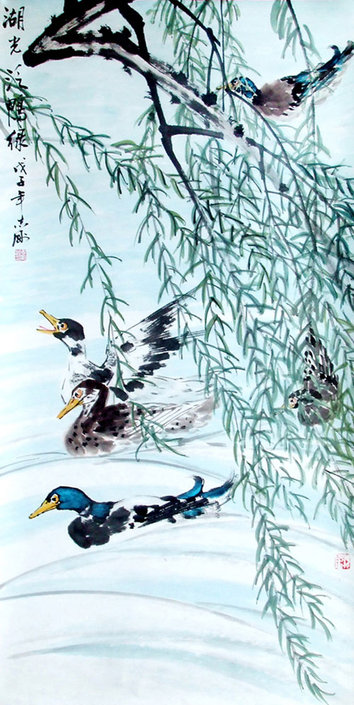 顾志刚-湖光泛鸭绿